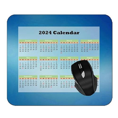 YENDOSTEEN 2023 Kalender Muismat, bloemlelie Rose stijl antislip rubberen basis muismat PAD # 362 220 * 180 * 3 mm