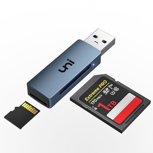 uni USB 3.0 SD/Micro SD-kaartlezer, USB SD/TF-geheugenkaartlezer, externe kaartlezers voor SD, SDXC, SDHC, MMC, RS-MMC, Micro SDXC, Micro SD, Micro SDHC-kaart etc.-Blauw