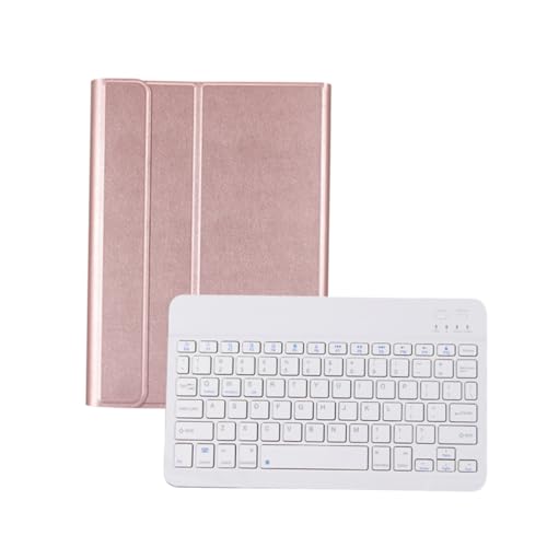 Homoyoyo Wit Toetsenbord Slim Folio Case Stand Shell Cover Draadloos Toetsenbord Draadloos Toetsenbord Draadloos Windows-Toetsenbord Draadloos Toetsenbord Afneembaar Toetsenbord Gesplitst