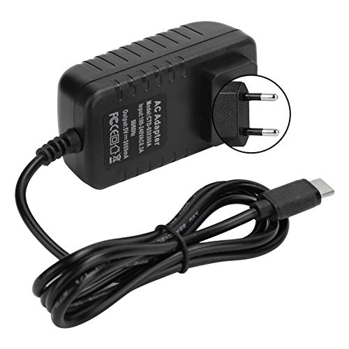 ASHATA Voeding voor 4B, 5V 3A Type-C Voedingsadapter, USB C-oplader voor 4B (EU-stekker)