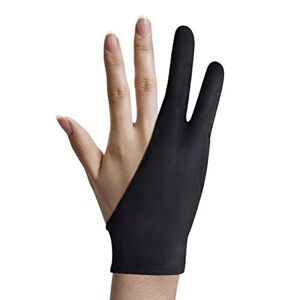 Woorea Anti-touch-handschoen voor twee-vingerkunstenaars, voor tablettekening, rechtshandig, anti-vuil voor iPad, scherm