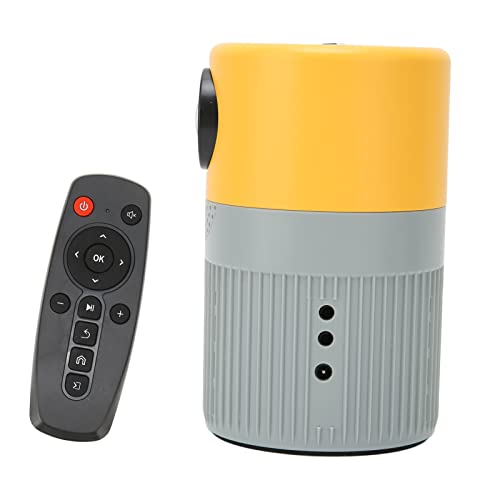 DAUZ Filmprojector, Miniprojector 100V-240V Filmgeluid ABS-materiaal Dubbele Ventilatorkoeling voor DVD U-schijf (EU-stekker)