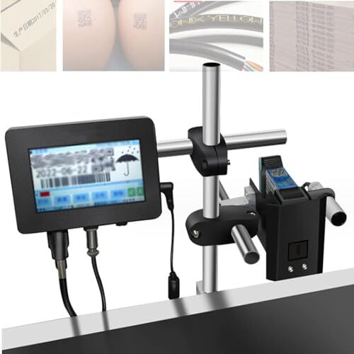 ZXSYYDS Automatische codeermachine, automatische productiedatum flesdop inkjetprinter, 12,7/25,4 mm in lijn inkjetcoder, voor productiedatum/logo/foto,12.7mm