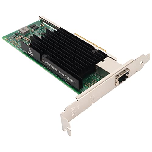 Lazmin112 PCIe-netwerkkaart, 10 Gbps X540 Chip Ethernet-netwerkadapter, Adaptief Protocol Meerdere Interfaces Single Port Base T PCIe-netwerkkaart, met 4 LED-indicatoren