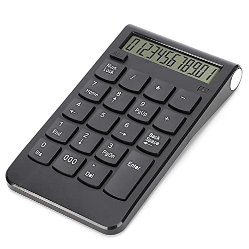 DAUZ Ergonomische USB-oplaadcalculator van Hoge Kwaliteit, Minicalculator, voor Berekening (BLACK)