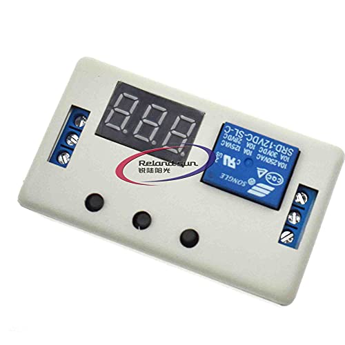 Reland Sun DC 5 V 12 24 Tijdvertraging Relais Module LED Display Digitale Vertraging Timer PLC Vertraging Tijd Schakelaar 0.1 Sec tot 999 Min Verstelbare (DC12V shell)