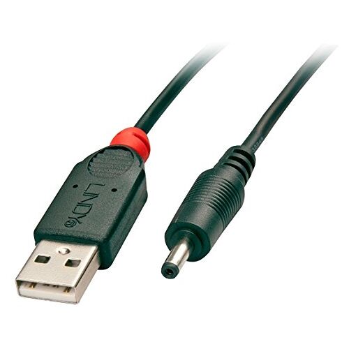 LINDY 70265 Adapter van USB A-stekker naar DC-stekker, DC-stekker 2,5 mm/0,7 mm