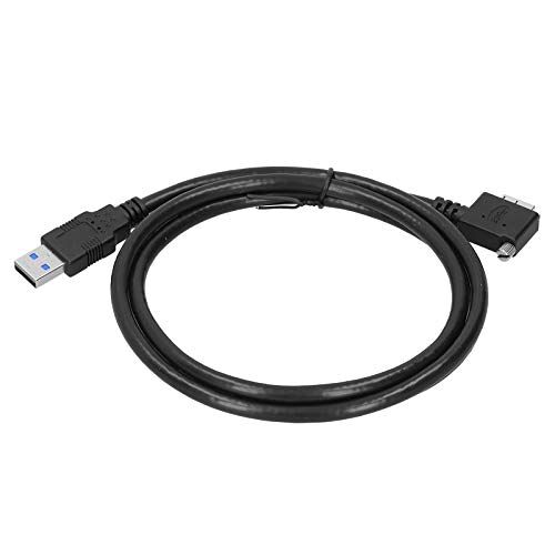 Elprico 90 Graden Datakabel, USB3.0-A Naar Micro USB‑B Elleboog Datakabel met Schroeven Industrieel, voor Harde Schijf, Mobiele Telefoon, Industriële Camera (Zwart)