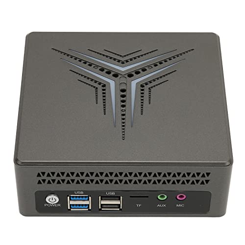 RTLR Micro-pc, Mini-pc 2.4G 5G Dual-band 8G DDR4 RGB Ademende Thuiskantoorverlichting (EU-stekker)