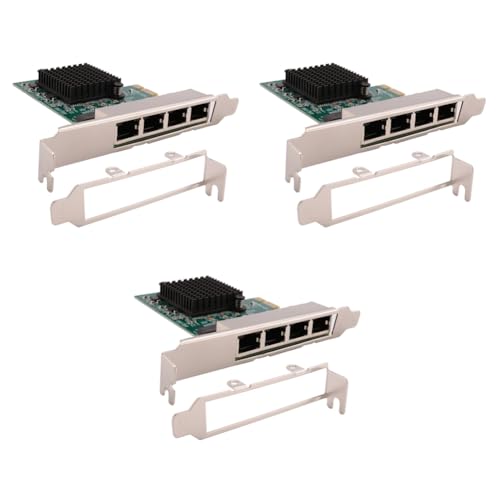 Herxermeny 3X Netwerkkaarten Netwerk-/Ethernet-/Lan-Adapter PCI-E-Netwerkkaart Realtek RJ45 Internet Ethernet Gigabit 4-Poorts Netwerkkaart