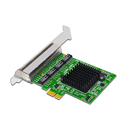 Qtrednrry Netwerkkaarten netwerk/ethernet/LAN-adapter PCI-E Netwerkkaart Realtek RJ45 Internet Ethernet Gigabit 4 Port Netwerk kaart