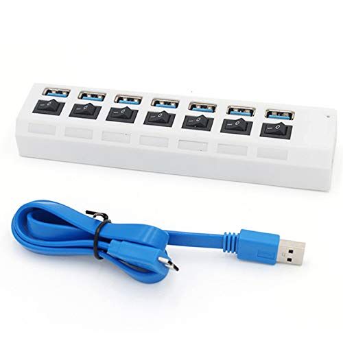 bxtbest-seller 7-poorts USB 3.0 Hub Extension Super Speed Data Transfer USB Splitter met individuele voedingsschakelaars