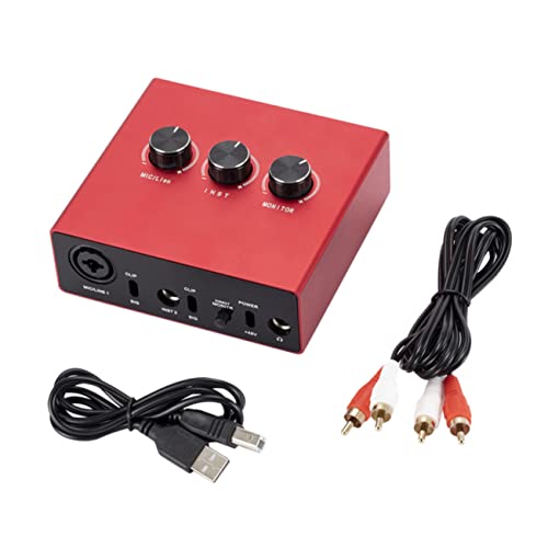 BESTonZON Externe geluidskaart computer geluid usb-audio-interface telefoon geluid Audio interface geluidskaart mobiele telefoon opname accessoire audio-poort opname apparatuur buikspieren