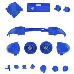 Shanrya Full Trigger Buttons Kits, Full Buttons Set, Mod Kit, comfortabel vervangingsdeel, meerkleurig, robuust voor Xbox Series S-controller voor Xbox Series X/S controller (transparant blauw)