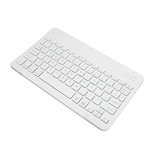 Cuque PC-toetsenbord BT-batterijtoetsenbord Ergonomisch Ontwerp ABS-materiaal (Wit)