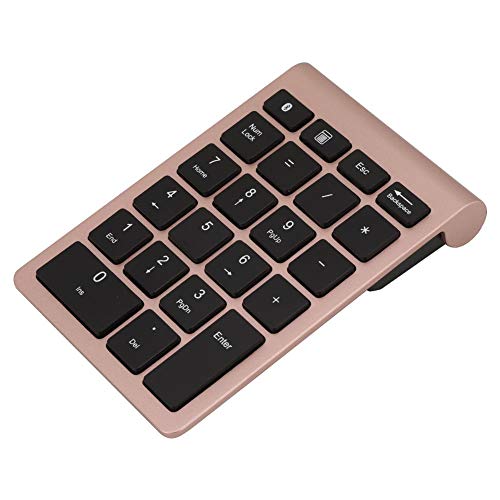 M ugast Numeriek toetsenbord, mini draadloos Bluetooth 22-Key Financial Accounting Number Toetsenbord Numpad voor notebooks Zakenmensen Financiën Bankeenheden(Goud)