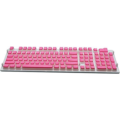 ZJJZ Mechanisch toetsenbord, met meer schitterende RGB-verlichtingseffecten. (Kleur: roze)