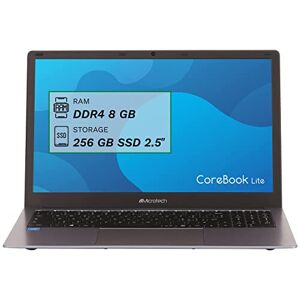 CBL15C/256W1 PC Notebook Microtech CoreBook Lite, Laptop 15,6 inch (39,6 cm), FHD-display, Intel UHD Graphics 600, Intel Celeron Serie N4020, RAM 8 GB DDR4, 256 GB SSD, Windows 10 Home, Grijs Italië