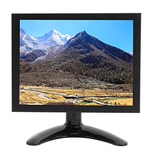 Sorandy 170 Graden FHD-monitor IPS Touchscreen-monitoren Computermonitor, 8 Inch Kleurenmonitoren met VGA AV USB DC-ingangen Luidspreker 100240V (EU-stekker)