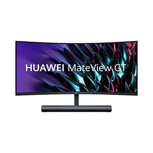Huawei , 34 inch gebogen gaming monitor met soundbar, 165 Hz Verversingssnelheid, 1,07 miljard kleuren, WQHD 3440 x 1 440, 21:9 scherm, 4000:1 contrastratio, zwart