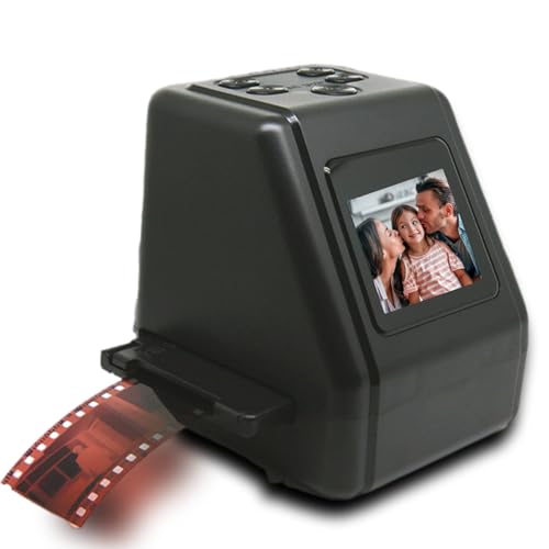 Sxhlseller Filmscanner Filmnegatiefscanner 2 Inch Scherm, Converteer 135 126 110 8 Mm Dia's Naar 12 MP JPG Digitale Fotonegatiefscanner voor Het Herstellen van Herinneringen