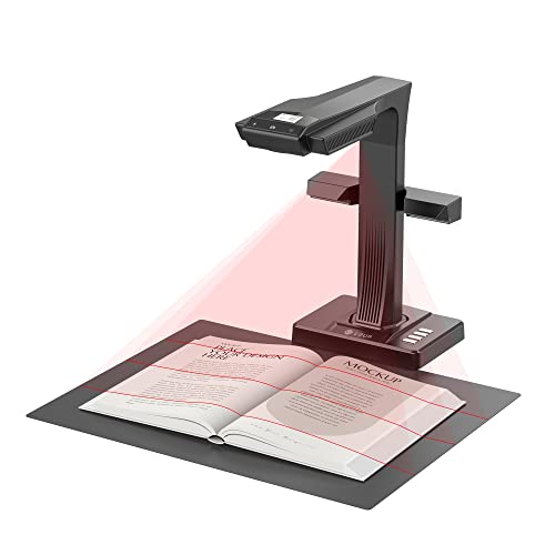 CZUR ET16-P Professionele boekenscanner met led-vullicht, OCR documentenscanner, 16 megapixel documentencamera, visualizer voor Windows en macOS met laservervlakkingstechnologie, tot A3