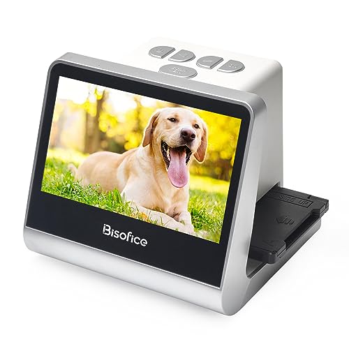 SIUKE Filmscanner Film en Slide Scanner voor 135 films (36 x 24 mm)/126 KPK/110 Film/Super8/Monochroom/Slide to Digital JPEG-foto's, ingebouwde 16 GB geheugen 5 inch LCD-scherm gratis app supp