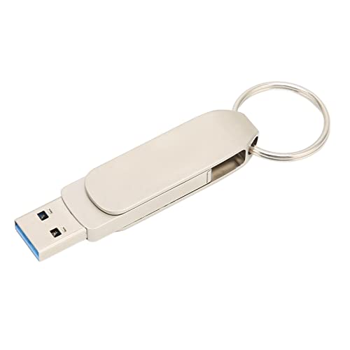 Nunafey Voor flash-apparaten, USB 3.0-interface, Plug en Play U-apparaten, behuizing van zinklegering, 360 ° rotatie, 128 GB