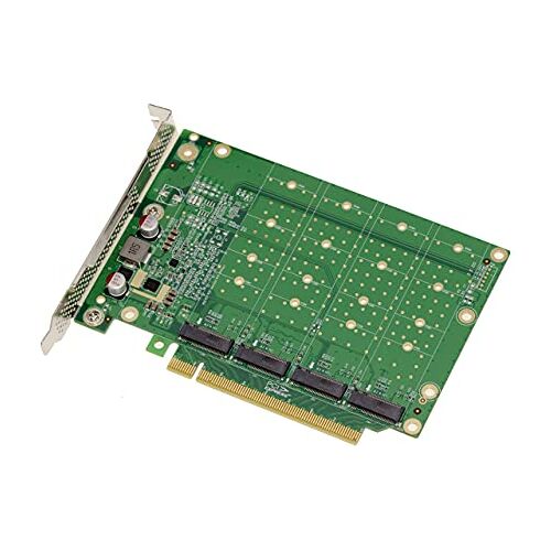 KALEA-INFORMATIQUE KALEA INFORMATIQUE 16x PCIe 3.0 controllerkaart voor 4 M.2 NVMe M Key (M2 NGFF) SSD's.