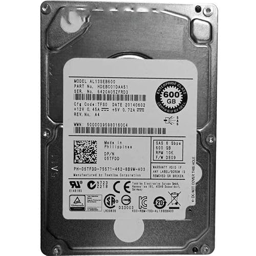 MIDTY HDD Voor 600 GB 2.5 "SAS 64 MB 10000RPM Voor Interne HDD Voor Ondernemingsklasse HDD Voor 5TFDD 05TFDD AL13SEB600