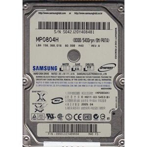 Samsung MP0804H, MP0804H, M40 FS,  80GB IDE 2.5 harde schijf