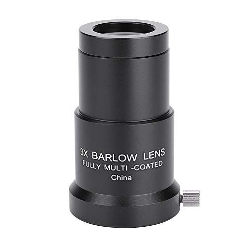 CCYLEZ Barlow-lens 3X, Astronomietelescoop Oculair 3X 1,25 '' Barlow-lens voor oculair, Volledig multi-gecoate optische lens