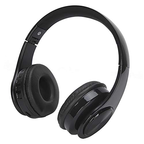 CCYLEZ Gaming-headset over het oor, opvouwbare draadloze Bluetooth-hoofdtelefoon, ruisonderdrukking HiFi-stereoheadset met microfoon voor pc/mobiele telefoons/tv(Zwart)