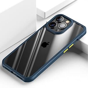 LIUJUNH Schokbestendig Bumper Armor Telefoon Case Voor iPhone 11 12 13 Mini 11Pro Max XR XS Max X XS 7 8 Plus 12Pro SE2020 Clear Soft Back Cover, Navy, Voor iPhone 11 Pro