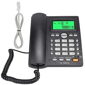 Tangxig8095qa3od-01 Vaste telefoon, hotel- / kantoor- / huistelefoon, vaste telefoon met snoer met handsfree-functie, vaste verbinding met grote knop, snelkiesnummer, nummergeheugenfunctie, (zwart)