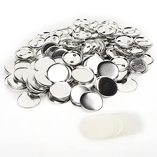 CCYLEZ 100st blanco pin knop ronde veiligheidsbadge, 1,7 inch blikken blanco badges gemakkelijk af te drukken patronen DIY geschenken, voor DIY ambachtelijke geschenken souvenirs