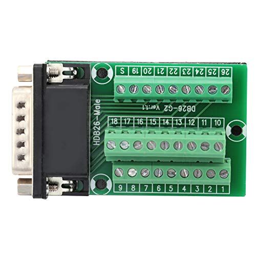 CCYLEZ DB26 Breakout Board, Male Adapter to PCB Terminal Signals Module, Terminal Block DSUB Connector