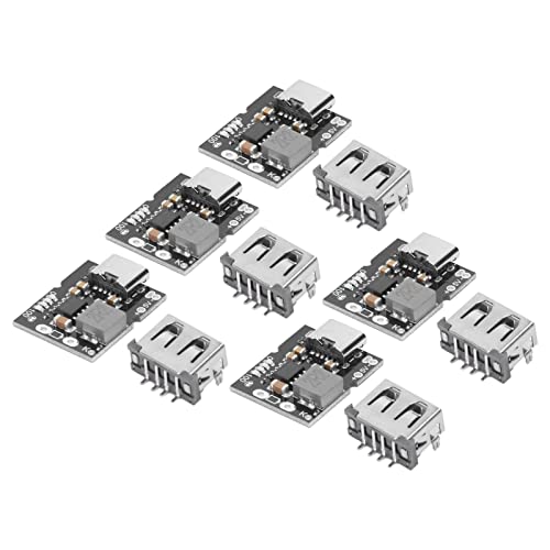 Zunate 5Pcs Lading Ontlading Module 5V 2A Type C Ingang Stabiel Snel Opladen Lithium Batterij Oplader Board voor Huishoudelijke Power Systemen