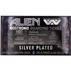 Fanattik ALIEN Nostromo Boarding Pass Ticket plaqué argent collector