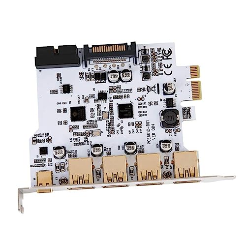 SWOOMEY Riser Card USB 3. 0 Express uitbreidingskaarten USB 3. 0 uitbreidingskaarten Computer USB uitbreidingskaarten Computer Adapter 5 Port Uitbreidingskaarten Hub PCB Front Wit Drie Generaties