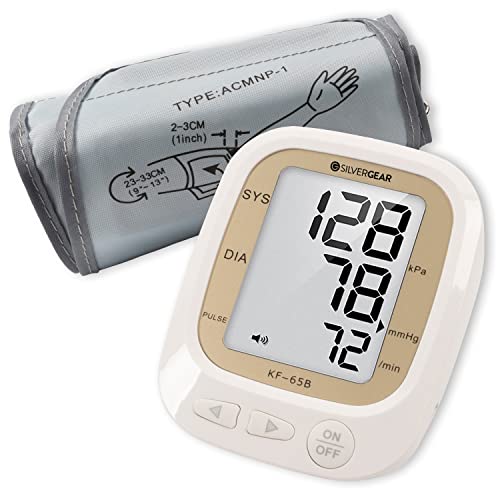 Silvergear ® Digitale Bloeddrukmeter   Bovenarm Bloeddrukmeter met Polsmeting   Polsbloeddrukmeter Spraakfunktie   Slimme Bloeddrukmeter   Bloeddruk-& Polsslagmeting met Geheugenfunctie van 2 Gebruikers