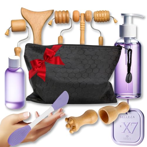 YENLY Maserotherapieset, massageapparaat, gezichtsmassage, gezichtstherapie, roller, massageset, maderotherapie