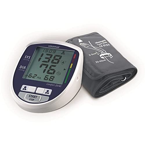 Visomat Comfort 20/40 bloeddrukmeter bovenarm voor zachte meting van de bloeddruk al tijdens het oppompen