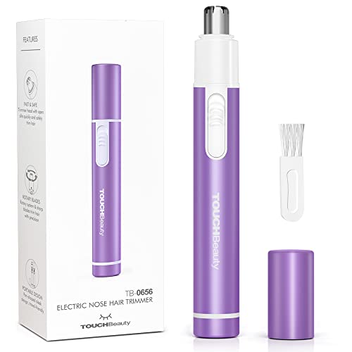 TOUCHBeauty Draagbare Neus en Oorhaar Trimmer voor Vrouwen, Mini Size Neushaartrimmer, Batterij Werkend, Violet AG-0656P