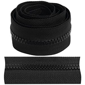 AERZETIX C62787-1m ritssluiting / spiraal nr. 5 zonder schuif kleur: zwart van kunststof beschermhoes voor kledingkussens rok jurk lederwaren jeans decoratie