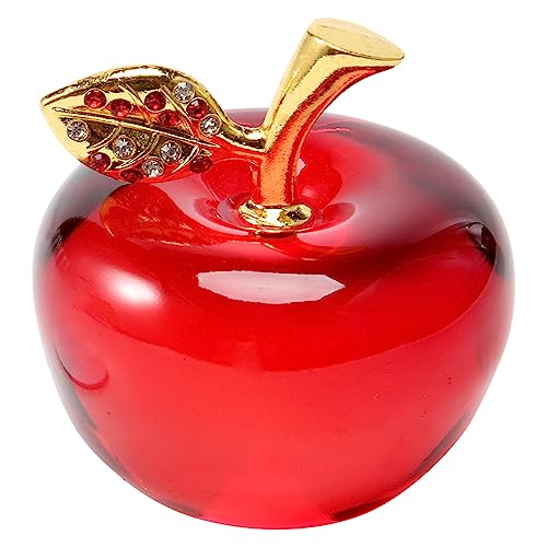 Droagoct Kerst Kristal Appel Ambachten Glas Ambachten Home Decor Auto Ornamenten Glas Ambachten Miniatuur Souvenir Geschenken