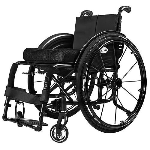 Kcolic Zelfrijdende Handbewogen Rolstoel Superlichtgewicht Opvouwbare Rolstoel Met Aluminium Frame En Armleuning Schommelbare Beensteun Comfortabel Ergonomische Sportrolstoel A,38