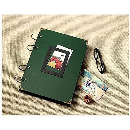 MILLUR Super groot groen album DIY-pasta, 28 zwarte kaartpagina's, geschikt voor reizen, koppels, afstudeergeschenken, nieuwjaarsgeschenken