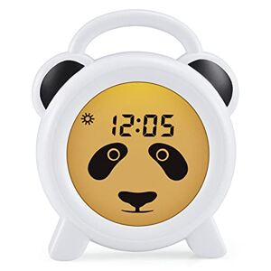 Alecto BC-100PANDA Slaaptrainer Kind Kinderwekker voor Slaaptraining Nachtlamp en Digitale Wekker Wit Panda