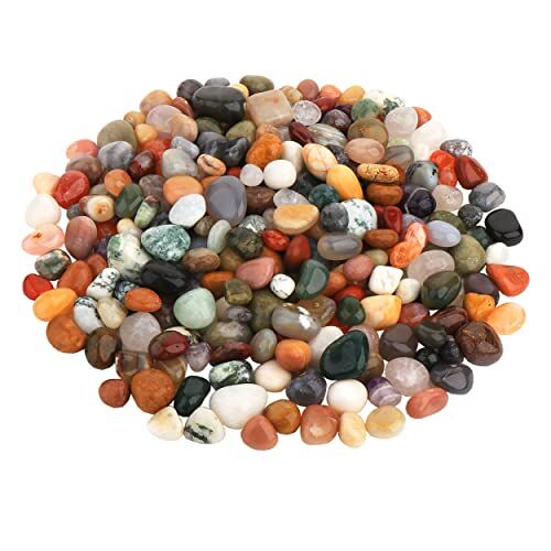 NKlaus 100g Tumbled Stones 10-20mm Edelstenen naturel India Mix Edelstenen Deko 11100